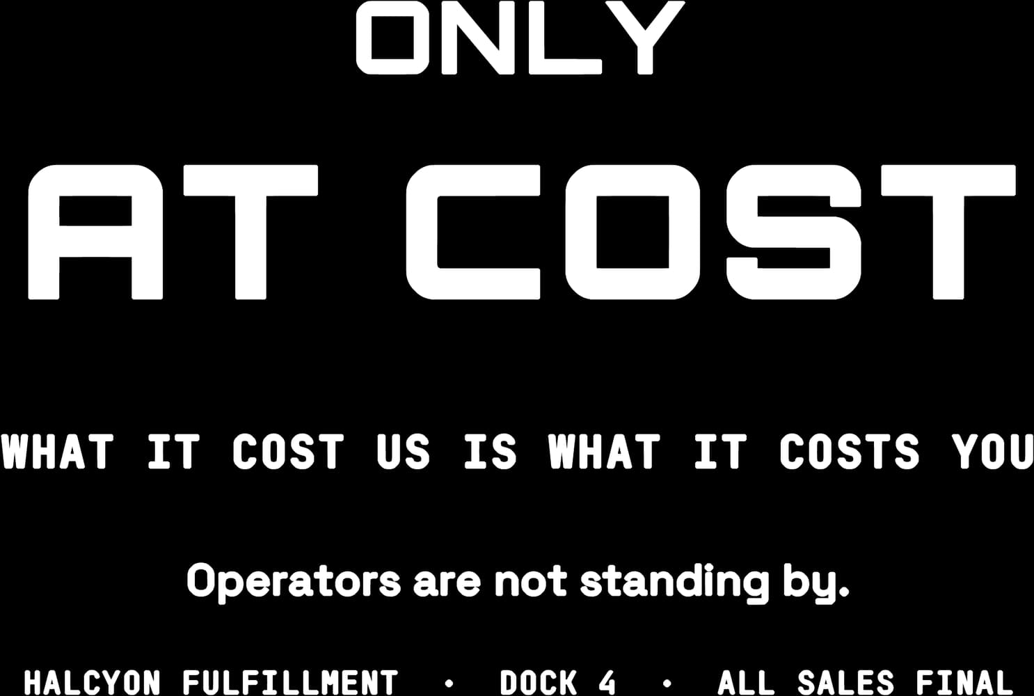 Only — Sticker — Bone on black