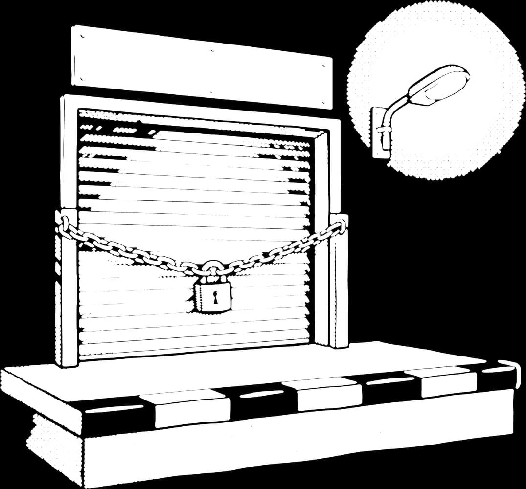 Dock 4 — Sticker — Bone on black