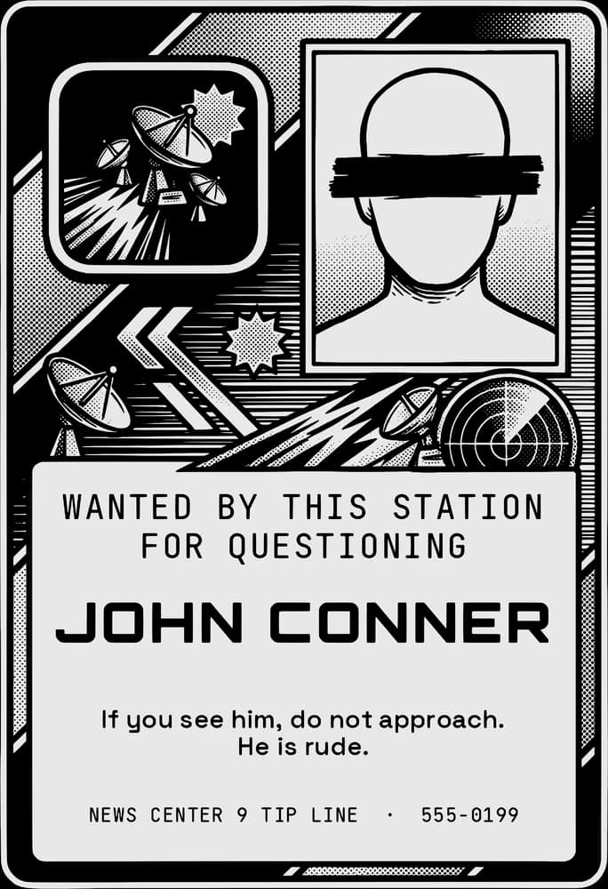 Wanted For Questioning — Magnet — Bone on black