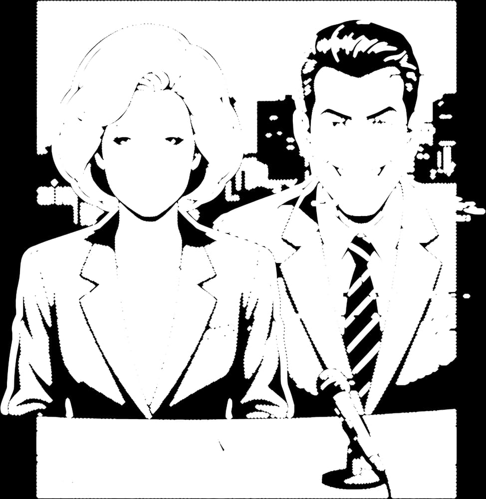 The Anchor Team — Sticker — Bone on black