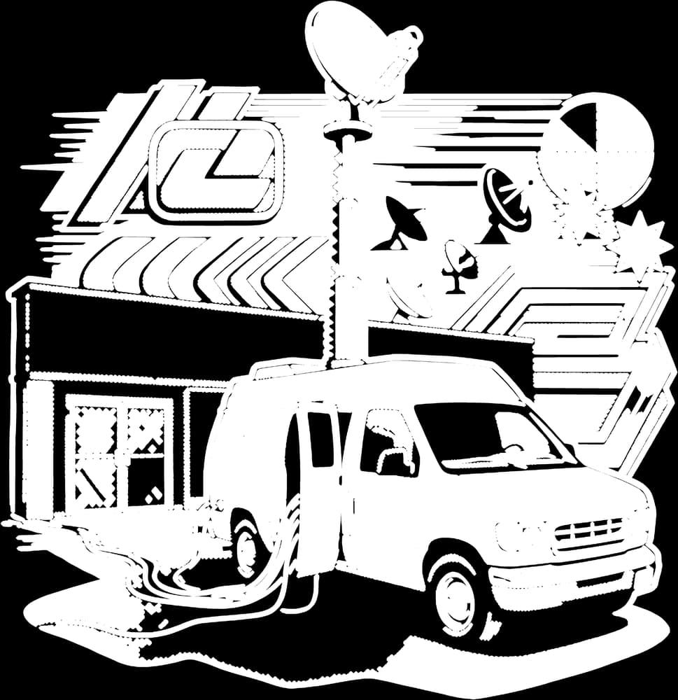 Live From Nowhere — Sticker — Bone on black