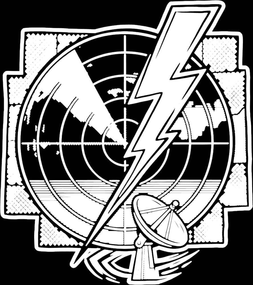 Storm Team 9 — Sticker — Bone on black