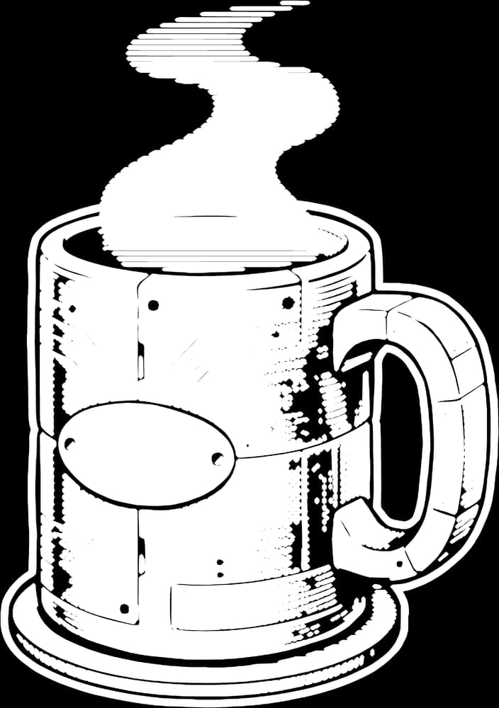 The Mug — Sticker — Bone on black