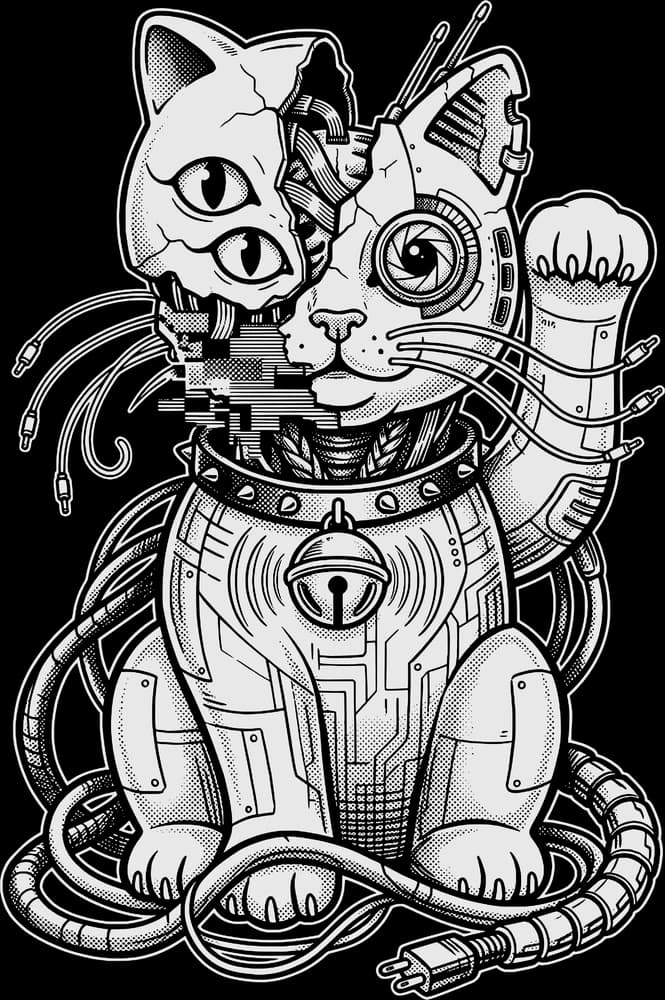 Three Eyes — Tumbler — Bone on black