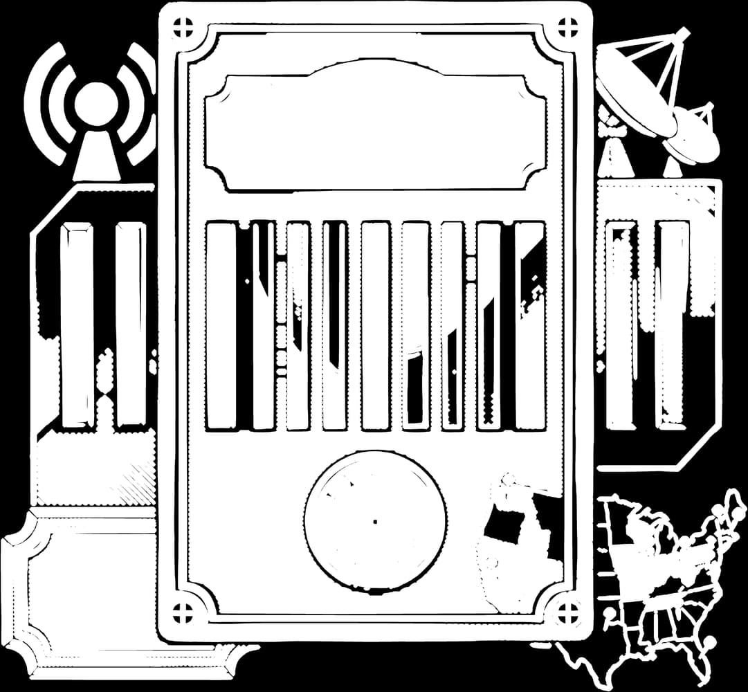 End Of Broadcast Day — Sticker — Bone on black