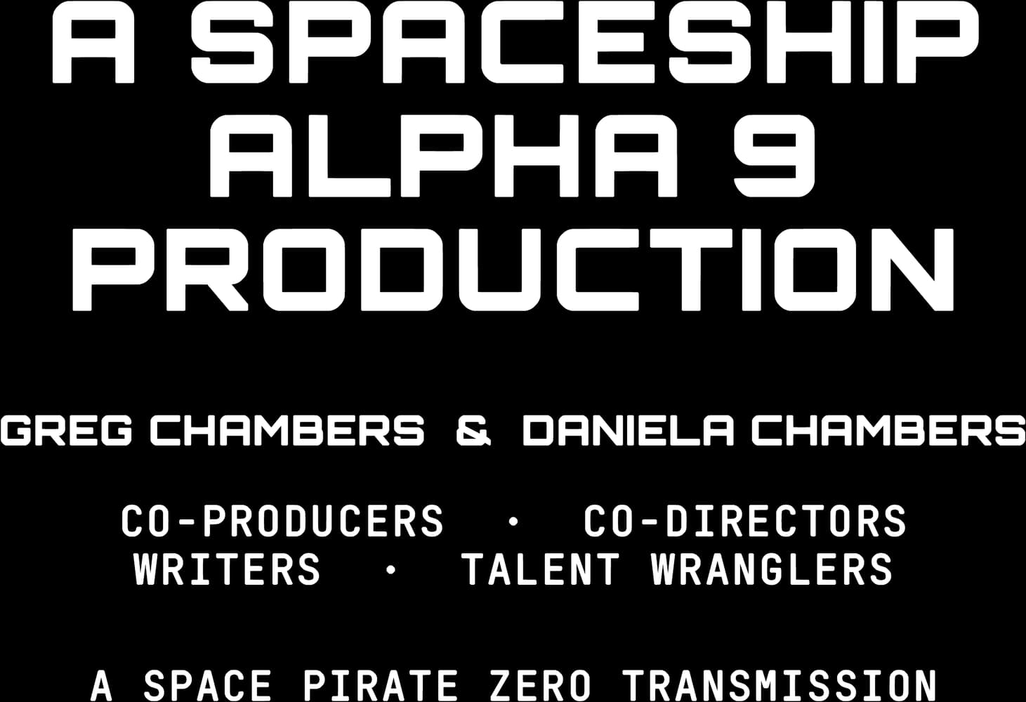 A Spaceship Alpha 9 Production — Sticker — Bone on black